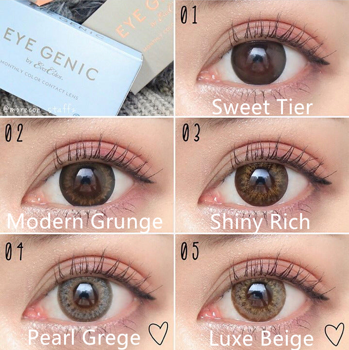 Eye Genic by EverColor 可爱系列&混血系列【五色可选】【单片装】【月抛】【日本美瞳】