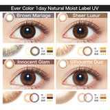 Ever Color 1 Day Natural系列【六色可选】【20片装】【日抛】【日本美瞳销量第一】